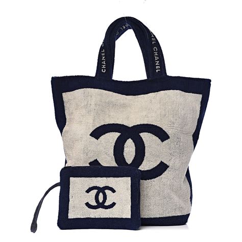 chanel towels for cheap|Chanel beach bag with towel.